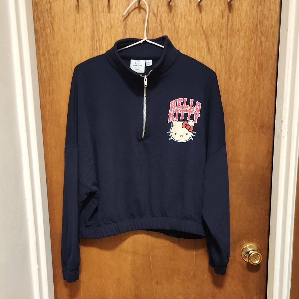 Brand New Primark Hello Kitty Navy Pullover Sweatahirt Womens Size L